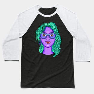 cyberpunk space alien girl Baseball T-Shirt